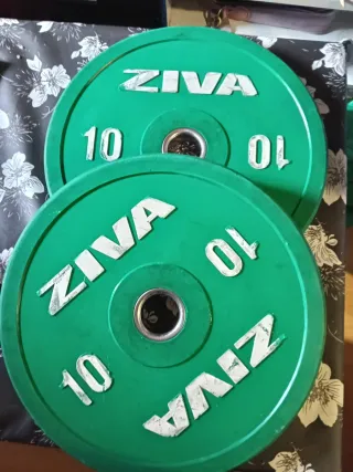2 bummper discos ZIVA 10 kg verdes