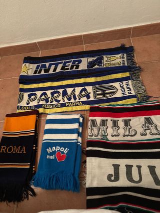 Pack 6 bufandas Serie A Inter Parma Roma