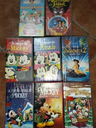 Lote 9 Películas Disney VHS (Español)