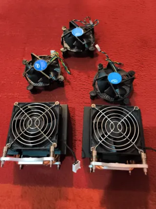 Lote 5 disipadores CPU Intel + Torre