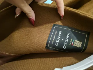 Abrigo Mango Talla L Marrón