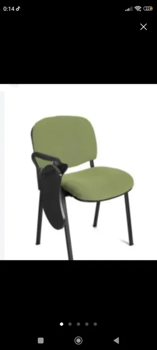 Sillas de formación con pupitre