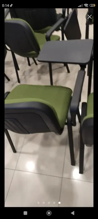 Sillas de formación con pupitre