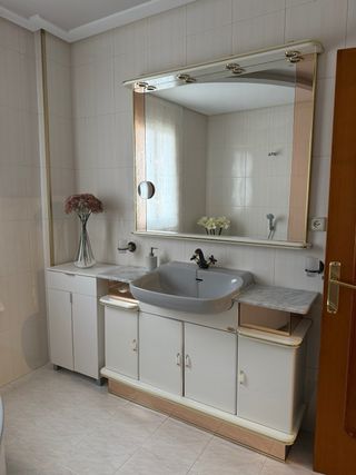 Espejo de baño 135x150cm con mueble de baño