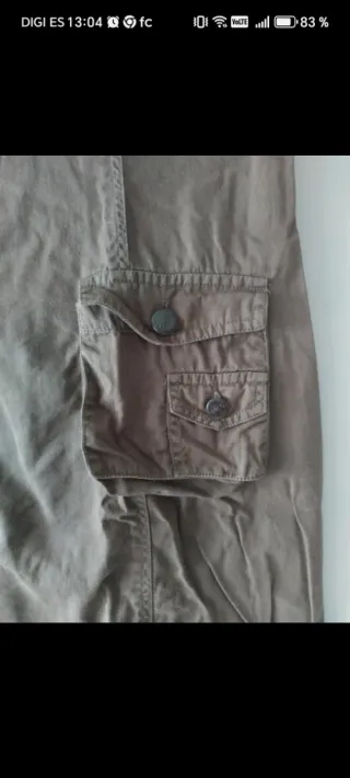 Vestido caqui corto con bolsillos