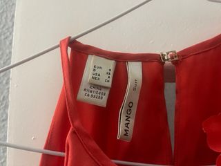 Vestido corto naranja Mango