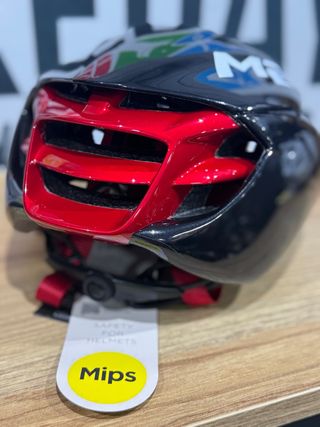 Capacete MET Manta Preto e Vermelho Tamanho M