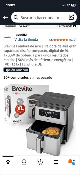 Freidora de aire Breville