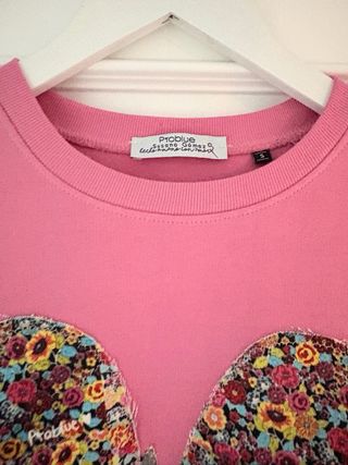 Sudadera Problue Corazón Roto Floral Talla M