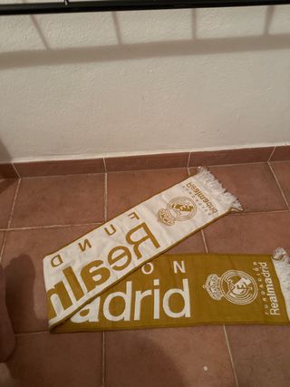 Bufanda Real Madrid Oro y Blanco