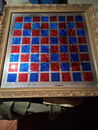 Tablero Ajedrez Espejo Marco Hecho a Mano