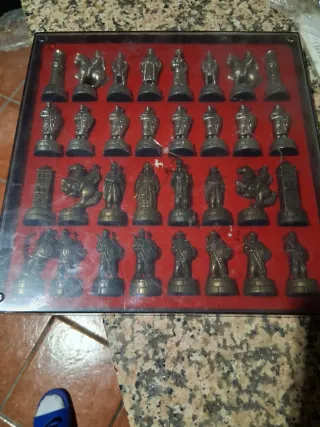 Tablero Ajedrez Espejo Marco Hecho a Mano