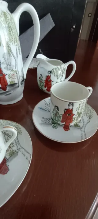 Juego de café de porcelana china con diseño