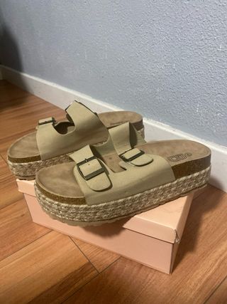 Sandalias Bosanova Beige Plataforma