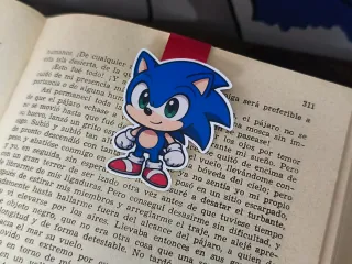 Marcapáginas magnético Sonic