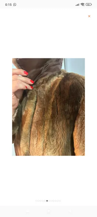 Abrigo de mouton marrón