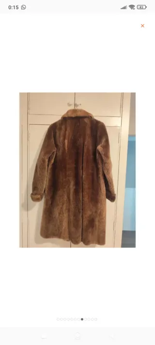 Abrigo de mouton marrón