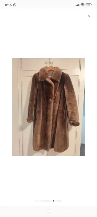 Abrigo de mouton marrón