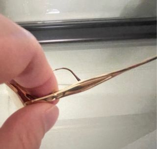 Occhiali montatura vintage Luxottica beige/marrone