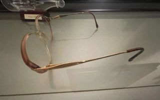 Occhiali montatura vintage Luxottica beige/marrone