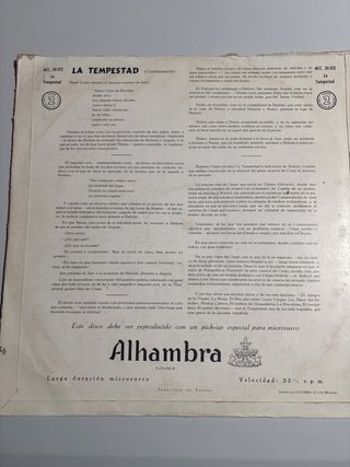 Vinilos La Tempestad Ruperto Chapi
