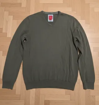 jersey s.oliver talla M verde sage,v-neck pull ver