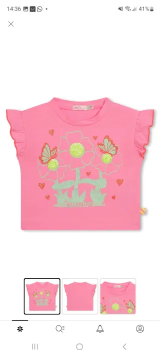 !Nuevo! Billieblush - Hermosa Blusa Rosa. 2 años