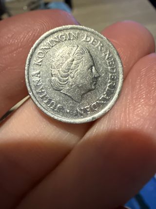 Moneda 25 Cent Países Bajos Juliana 1964