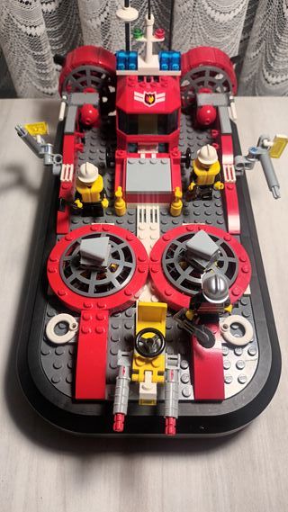 Lego City 7944 Hovercraft Bomberos + Manuale