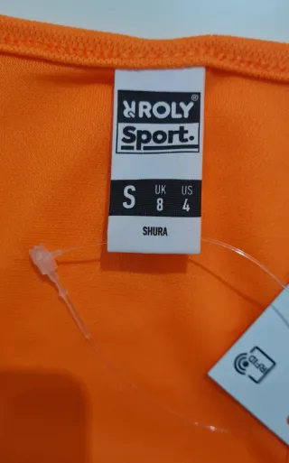 Camiseta naranja con tirantes, Roly, talla S