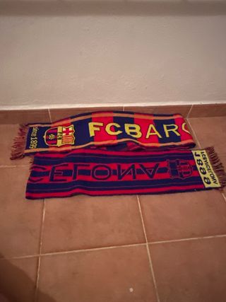 2 bufandas FC Barcelona