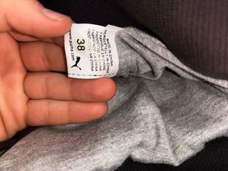 Piumino Puma nero con bande bianche