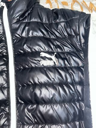 Piumino Puma nero con bande bianche