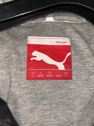 Piumino Puma nero con bande bianche