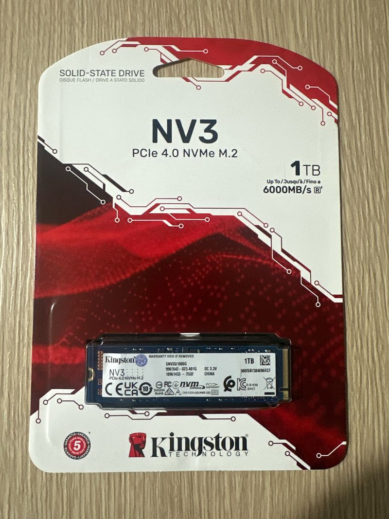 Kingston NV3 1TB PCIe 4.0 NVMe M.2