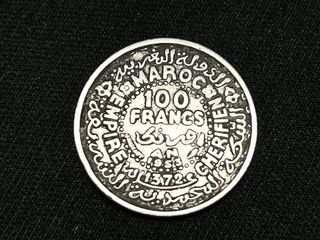 100 Francos Marruecos 1953 Plata