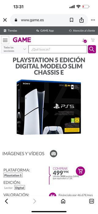 PlayStation 5 Digital Edition Blanca