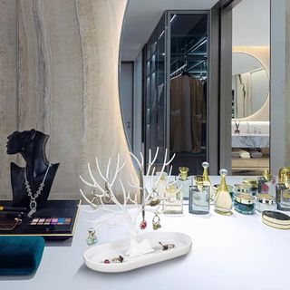 Suporte Jóias Árvore Cervo Branco