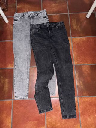 Lote 2 Pantalones T40 Gris y Negro