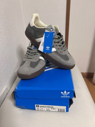 Zapatillas Adidas Gazelle Indoor Gris Blanco