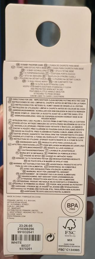 Funda para chupete Disney