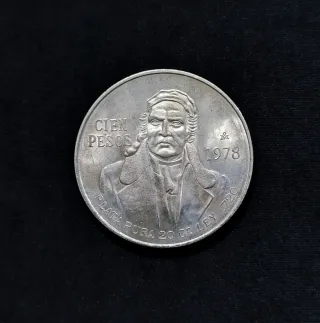 Moneda 100 Pesos México 27g de 1978 Plata *0.720*
