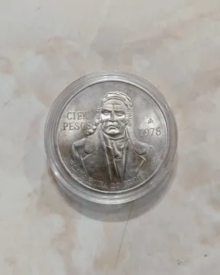 Moneda 100 Pesos México 27g de 1978 Plata *0.720*