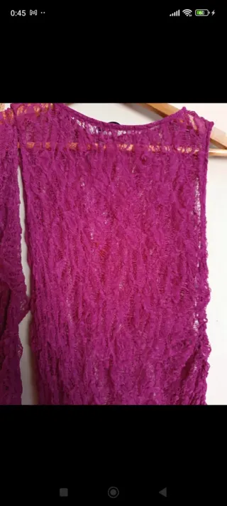 Vestido largo Zara color buganvilla