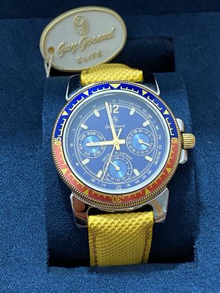 Orologio Guy Gosard Quarzo Blu/Giallo