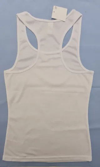 Camiseta blanca con tirantes, Roly, talla S