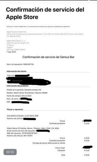 Apple Watch Series 10 Titanio