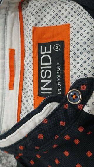 Polo Inside Talla M Negro/Naranja
