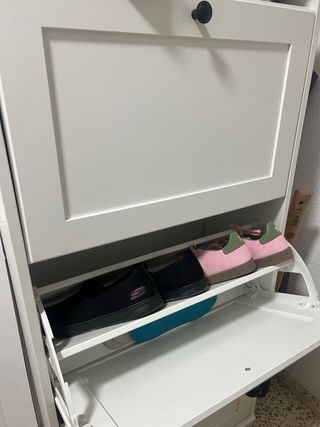 Zapatero blanco 3 puertas madera