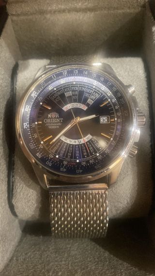 Reloj Orient Automático Azul y Plateado